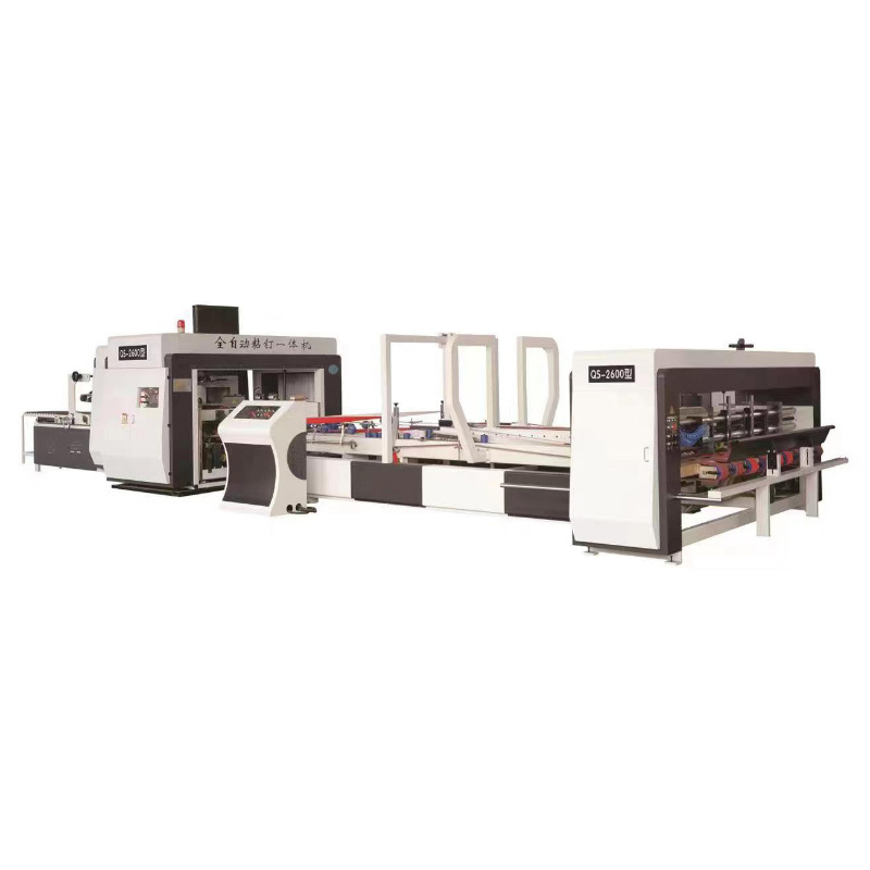 Automatic Carton Folding Gluing and Stitching Machine